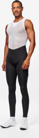 Radhose Rennrad lang ohne Träger Zwischensaison RC100 Schwarz