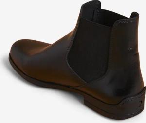 Reitstiefeletten 500 Leder Damen/Herren schwarz