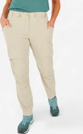 Wanderhose Zip-Off-Hose Damen Bergwandern - MH500 beige