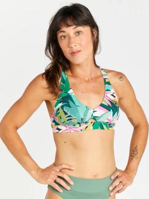 Bikini-Oberteil Damen Bustier Agatha Tropical grün