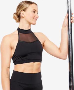 Tanzbustier Damen Pole Dance rückenfrei - schwarz