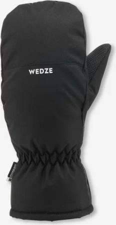 Skihandschuhe Fäustlinge Kinder warm wasserdicht - 100 schwarz
