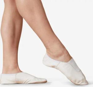 Gymnastikschuhe 580 weisses Leder Kinder