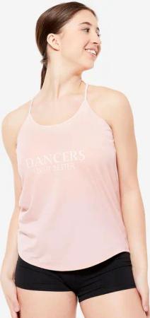 Tanztop Damen Modern Dance flieβend schmale Träger - rosa