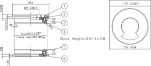 Steuersatz semi-integriert 1 1/8"