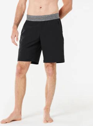 Shorts Herren dynamisches Yoga leicht - schwarz