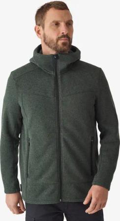 Fleecejacke 500 Kapuze warm grün