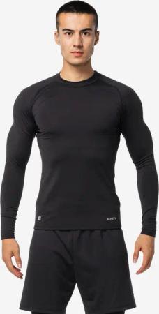 Damen/Herren Fußball Funktionsshirt langarm wärmend ‒ Keepcomfort 100 schwarz