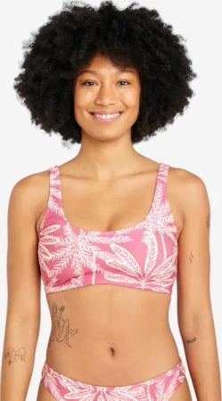 Bikini-Oberteil Bustier Damen texturiert - Aurely Palmer rosa