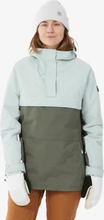 Snowboardjacke Damen Skijacke 1/2 Reißverschluss - SNB 100 grün/khaki