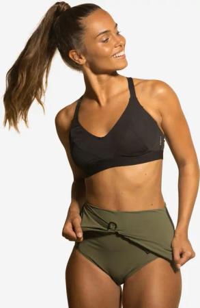 Sportbikini Oberteil Aquagym Aquabike Damen Aquabra - schwarz