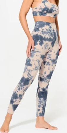 Leggings Damen hohe Taille - rosa/blau