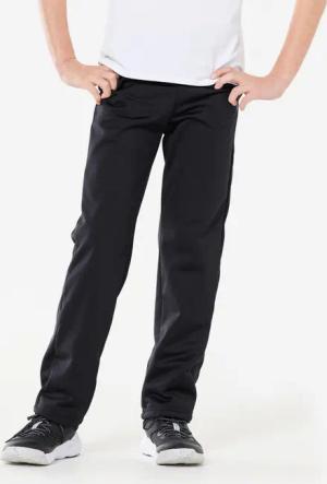 Jogginghose Kinder Basic warm Synthetik atmungsaktiv - schwarz