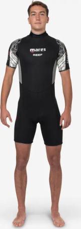 Neoprenshorty Tauchen Herren 2.5 mm Mares Reef schwarz/grau