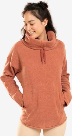 Sweatshirt Yoga Damen Entspannung Fleece - braun