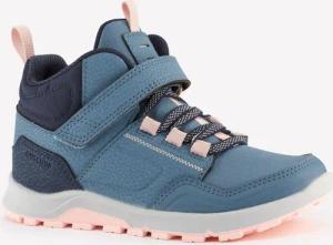 Wanderschuhe Kinder Grösse 28–34 halbhoch Klettverschluss - NH500 blau