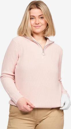 Damen Golf Pullover Kurzreissverschluss - MW500 rosa