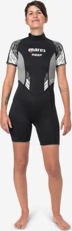 Neoprenshorty Tauchen Damen 2.5 mm Mares Reef schwarz/grau