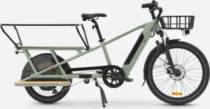 E-Lastenfahrrad Cargobike R500E Longtail hellgrün