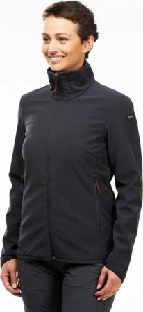 Softshelljacke Damen winddicht Wandern - MT100 schwarz