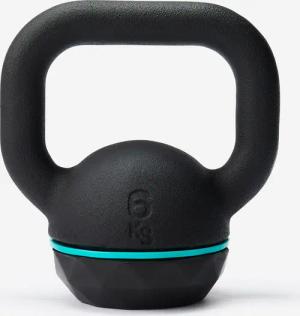 Kugelhantel Gusseisen mit Basis aus Gummi - Kettlebell 6 kg