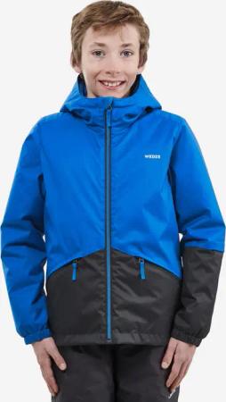 Skijacke 100 warm wasserdicht Kinder blau