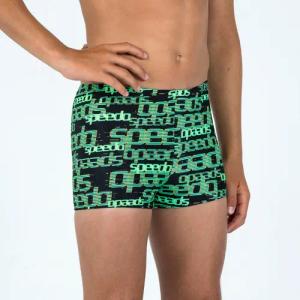 Badehose Boxer Speedo - bedruckt schwarz/grün