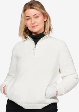 Damen Golf Pullover Windbreaker Kurzreissverschluss - MW500 natur