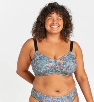 Bikini-Oberteil Damen grosse Grössen Astrid Paisley khaki