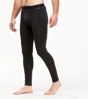 Merino Tights Herren lange Unterwäsche Trekking - MT500 schwarz