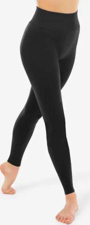 Gebraucht - Tanzleggings Modern Jazz Dance Mädchen nahtlos hohe Taille - schwarz - GUT