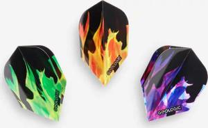 Dartflights Set 3 × 3 Standard Flammen