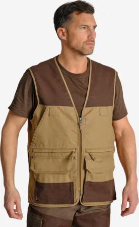 Jagdweste 500 Renfort viele Taschen braun