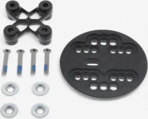 1 Bindungsdisk für Snowboard + 1 Schraubenführung + 4 Schrauben à 35 mm