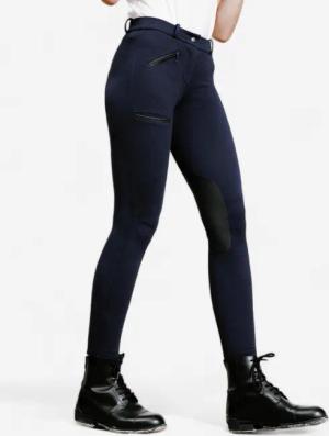 Damen Reithose Kniebesatz - 140 marineblau