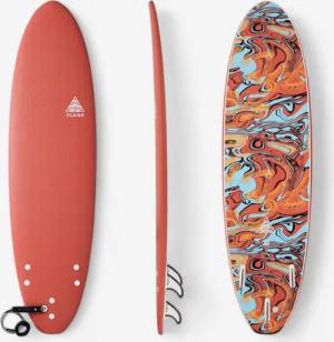 Surfboard 7' Erwachsene/Kinder Schaumstoff - 500 Soft orange