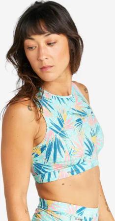 Bikini-Oberteil Bustier Damen - Carla Leoplant türkis