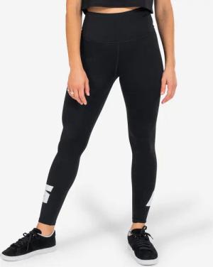Tanz-Leggings Urban Dance Damen hoher Taillenbund - schwarz mit print