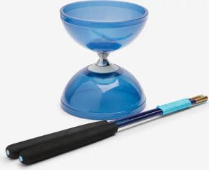Diabolo mit Kugellager Handstäbe aus Glasfaser + Transportbeutel - 500 blau
