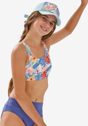 Bikini-Oberteil Mädchen Bustier Lana 500 Glory White