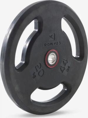 Hantelscheibe gummiert mit Griffen 20 kg 28 mm