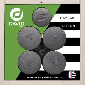12 Wurfscheiben + 1 Maître Wurfspiel L'Amical Breton