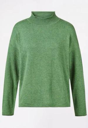 Himalaya Clothing Strickpullover Edler Feinstrick Pullover Damen aus hochwertigem Merino-Kaschmirmix Strickpullover Kaschmirpullover mit Stehkragen