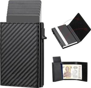 RWEUOQ Geldbörse Kartenetui-Geldbeutel Geldbörse Portmonee Kreditkartenetui (Smart Wallet Slim Wallet, 1-tlg), mit Münzfach & RFID-Schutz Pop-Up-Geldbörse