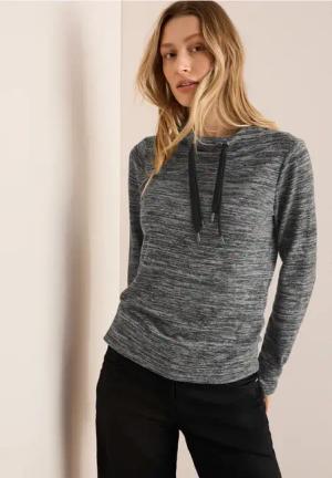 Cecil Damen Langarmshirt in Schwarz, Gr: M