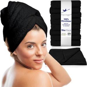 MOON Heimtextilien Handtuch 10er Pack Friseurtuch Handtücher Microfaser mit saugstarker Oberfläche, Aufhänger, saugstark