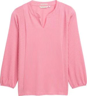 TOM TAILOR Damen Plus Size - Blusenshirt mit Streifenmuster, rot, Gestreift, Gr. 48