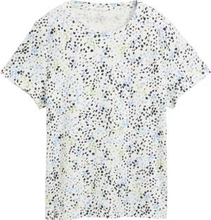 TOM TAILOR Damen T-Shirt mit Print, weiß, Gemustert, Gr. M