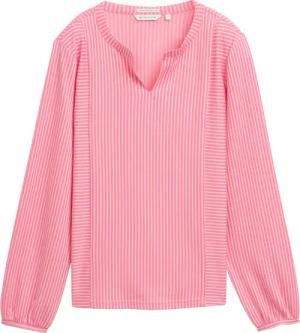 TOM TAILOR Damen Bluse mit Streifenmuster, rot, Gestreift, Gr. S