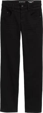 TOM TAILOR Damen TTALEXA Straight Jeans, schwarz, Uni, Gr. 25/30